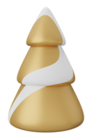 une d'or Noël arbre sur une transparent Contexte png