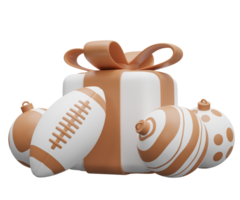 rugby ball christmas gift png