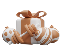 dumbbell christmas gift png