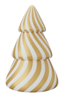 ein golden Weihnachten Baum auf ein transparent Hintergrund png