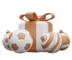 football ball christmas gift png