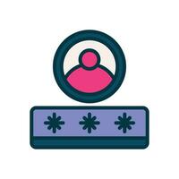 user password filled color icon. vector icon for your website, mobile, presentation, and logo design.