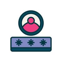 user password filled color icon. vector icon for your website, mobile, presentation, and logo design.