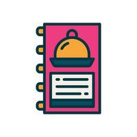 food menu filled color icon. vector icon for your website, mobile, presentation, and logo design.