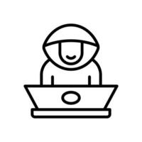 hacker line icon. vector icon for your website, mobile, presentation, and logo design.