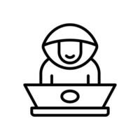 hacker line icon. vector icon for your website, mobile, presentation, and logo design.