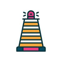 traffic cone filled color icon. vector icon for your website, mobile, presentation, and logo design.