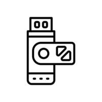 memoria USB línea icono. vector icono para tu sitio web, móvil, presentación, y logo diseño.