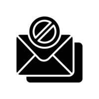 email spam glyph icon. vector icon for your website, mobile, presentation, and logo design.