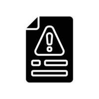 file dangerous glyph icon. vector icon for your website, mobile, presentation, and logo design.