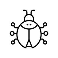 bug line icon. vector icon for your website, mobile, presentation, and logo design.