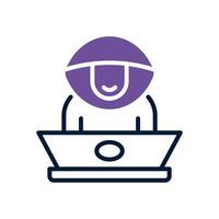 hacker dual tone icon. vector icon for your website, mobile, presentation, and logo design.