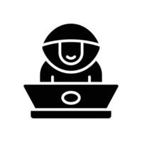 hacker glyph icon. vector icon for your website, mobile, presentation, and logo design.