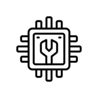 processor line icon. vector icon for your website, mobile, presentation, and logo design.