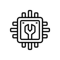 processor line icon. vector icon for your website, mobile, presentation, and logo design.