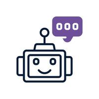 bot chat dual tone icon. vector icon for your website, mobile, presentation, and logo design.