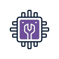 processor dual tone icon. vector icon for your website, mobile, presentation, and logo design.