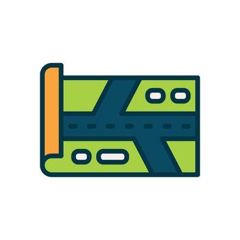 map filled color icon. vector icon for your website, mobile, presentation, and logo design.