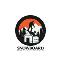 tabla de snowboard logo vector