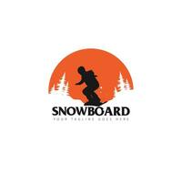 snowboard logo vector