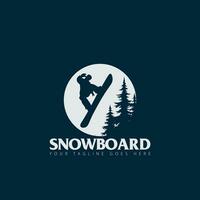 tabla de snowboard logo vector