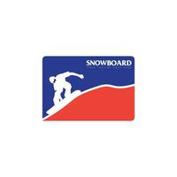 tabla de snowboard logo vector