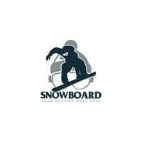 snowboard logo vector