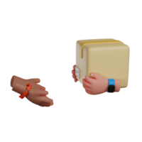 Delivery to Hand 3D render icon png