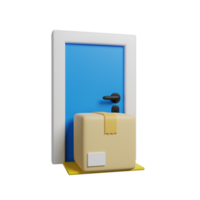 To Your Door Delivery 3D render icon png