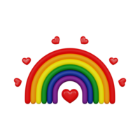 lgbt arcobaleno, orgoglio mese, 3d rendere icona png