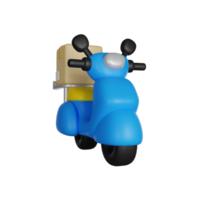 Delivery Scooter 3D render icon png