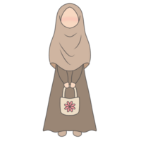 schattig hijab meisje png