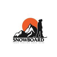 snowboard logo vector