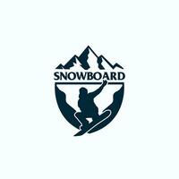 snowboard logo vector