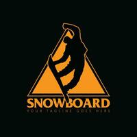 tabla de snowboard logo vector