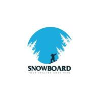 snowboard logo vector