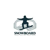 snowboard logo vector