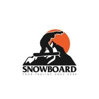 snowboard logo vector