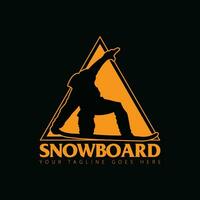 snowboard logo vector