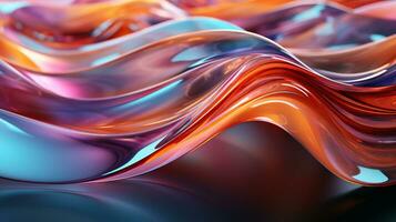 Abstract purple multicolored liquid waves background photo