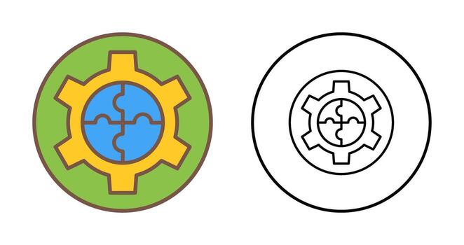 icono de vector de solución