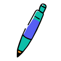 pen klem kunst idee ontwerp voor school- benodigdheden geïsoleerd Aan achtergrond, generatief ai png