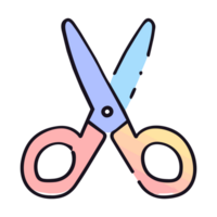 Scissors clip art idea design for school supplies clip arts, generative AI png