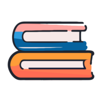 Stack of books isolated on a background, generative AI png