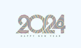 2024 Happy New Year Background Design. vector