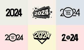 Set of 2024 number design template. vector