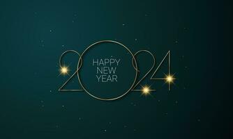 2024 Happy New Year Background Design. vector