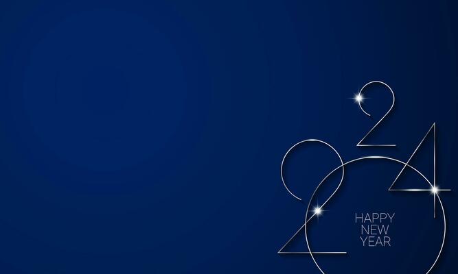 2024 Happy New Year Background Design.
