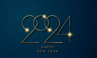 2024 Happy New Year Background Design. vector