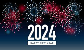 2024 Happy New Year Background Design. vector